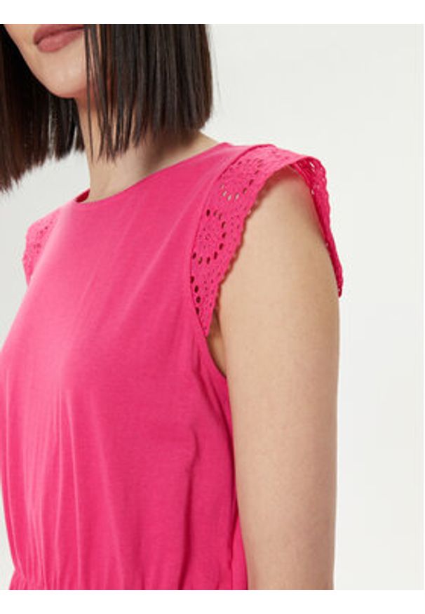 Vero Moda Sukienka letnia Emily 10305216 Różowy Regular Fit. Kolor: różowy. Materiał: bawełna. Sezon: lato