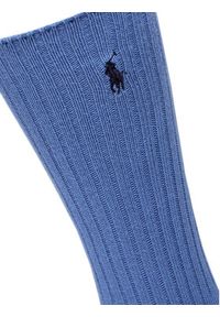 Polo Ralph Lauren Skarpety wysokie unisex 449915908015 Błękitny. Kolor: niebieski. Materiał: bawełna, materiał #3
