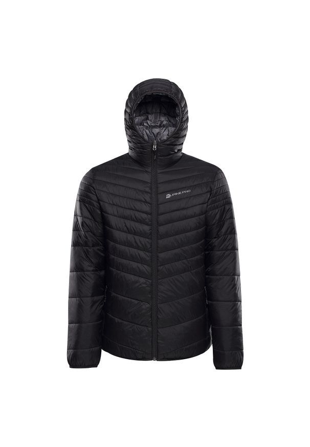 ALPINE PRO - Kurtka męska ocieplana dwustronna Alpine Pro Erom. Kolor: czarny. Materiał: puch. Sport: turystyka piesza