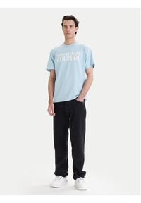 Versace Jeans Couture T-Shirt 80GAHT01 CJ00T Niebieski Regular Fit. Kolor: niebieski. Materiał: bawełna #3