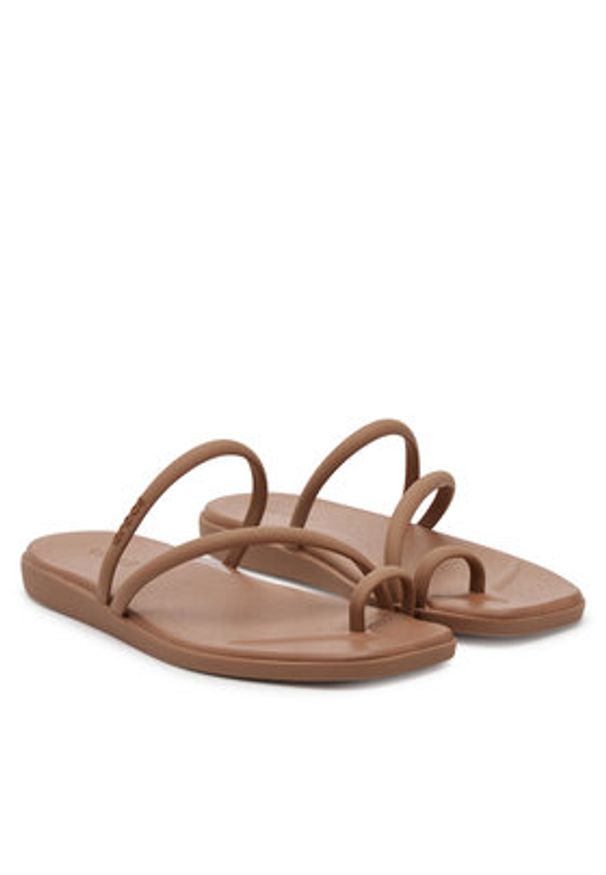 Crocs Japonki Miami Toe Loop Sandal 209862 Brązowy. Kolor: brązowy