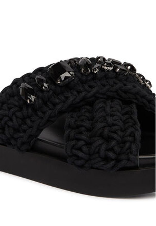 Inuikii Klapki Woven Stones 1004.003.0073 Czarny. Kolor: czarny. Materiał: materiał