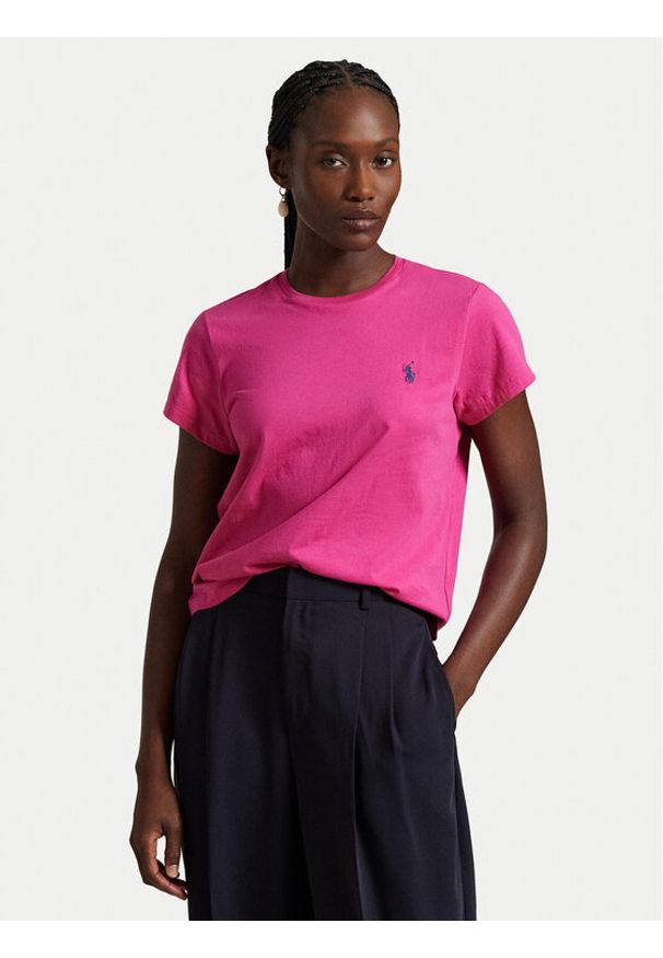 Polo Ralph Lauren T-Shirt 211898698031 Różowy Regular Fit. Typ kołnierza: polo. Kolor: różowy. Materiał: bawełna