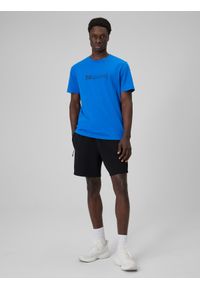 4f - 4F Spodenki dresowe męskie - czarne M. Kolor: czarny. Materiał: dresówka. Długość: do kostek. Sport: fitness #1