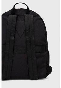 Guess plecak męski kolor czarny duży z aplikacją. Kolor: czarny. Wzór: aplikacja