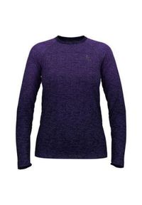 Koszulka damska Odlo ESSENTIAL SEAMLESS T-shirt crew neck l/s. Kolor: fioletowy. Długość rękawa: długi rękaw