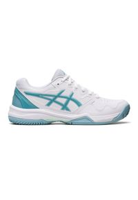 Damskie buty do tenisa Asics Gel-Dedicate 7 Clay. Kolor: niebieski, wielokolorowy, biały. Sport: tenis