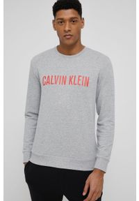 Calvin Klein Underwear Longsleeve piżamowy kolor szary gładka. Kolor: szary. Materiał: dzianina. Długość: długie. Wzór: gładki