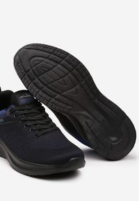 Born2be - Czarno-Niebieskie Płaskie Klasyczne Buty Sportowe ze Sznurowaniem Clarilla. Kolor: czarny. Materiał: jeans. Wzór: aplikacja