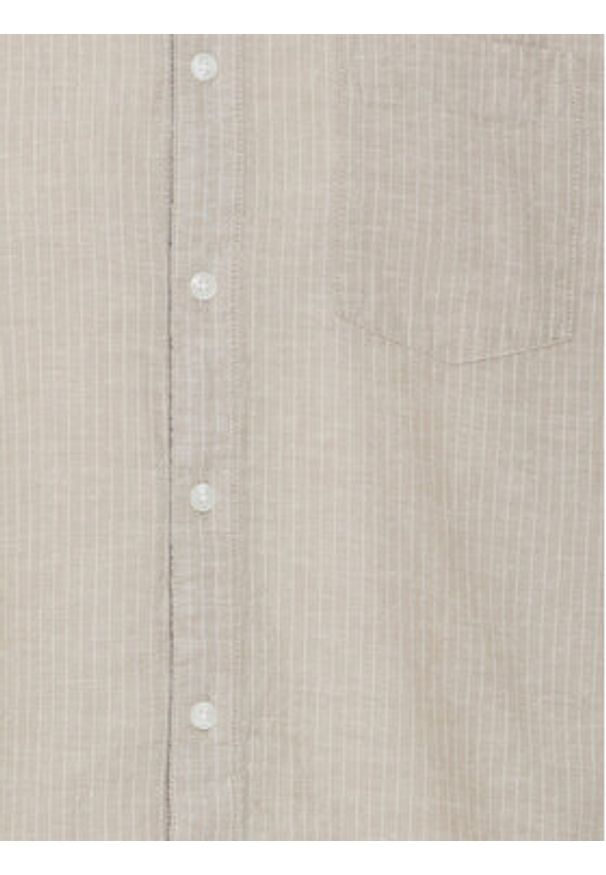 Blend Koszula 20716373 Beżowy Regular Fit. Kolor: beżowy. Materiał: bawełna, len