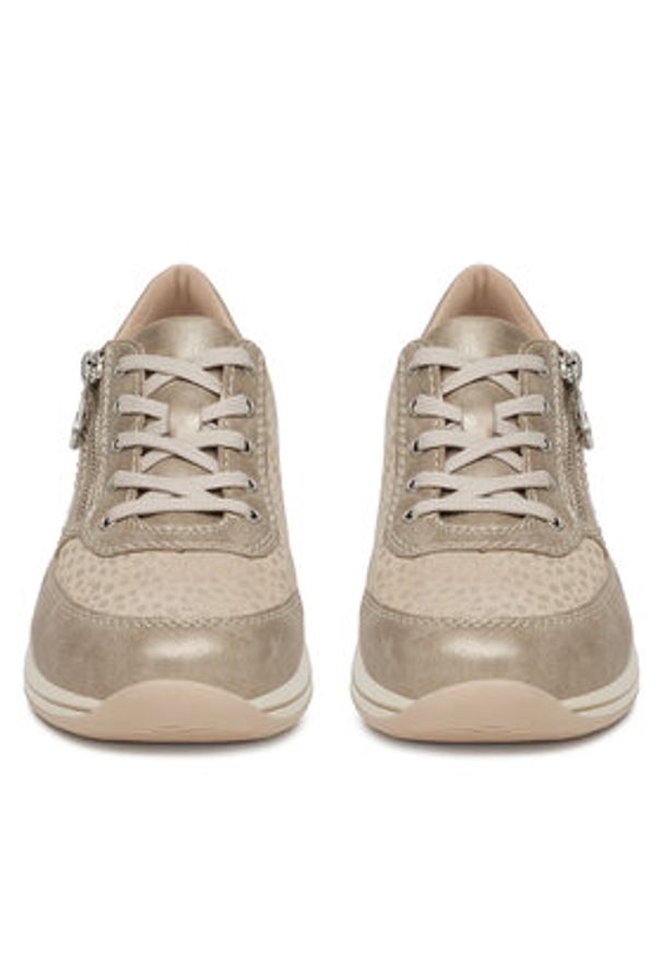 Rieker Sneakersy N1112-60 Złoty. Kolor: złoty. Materiał: skóra
