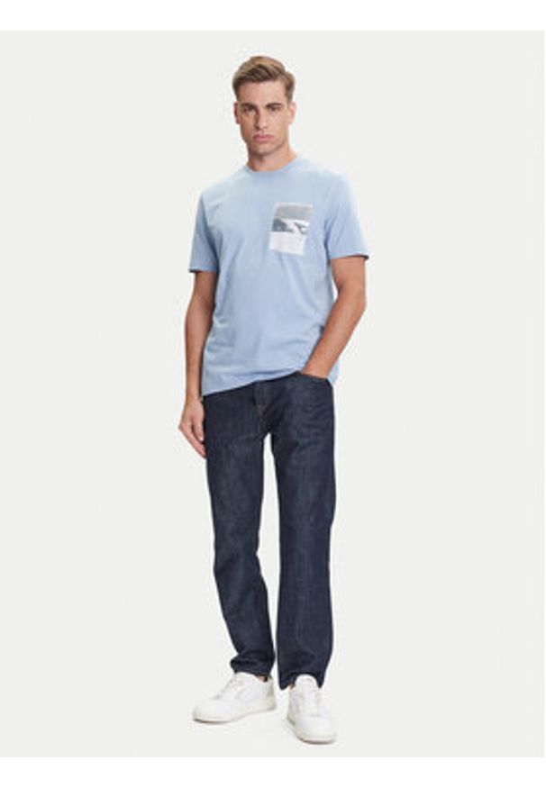 BOSS T-Shirt Te_Container 50546920 Błękitny Regular Fit. Kolor: niebieski. Materiał: bawełna