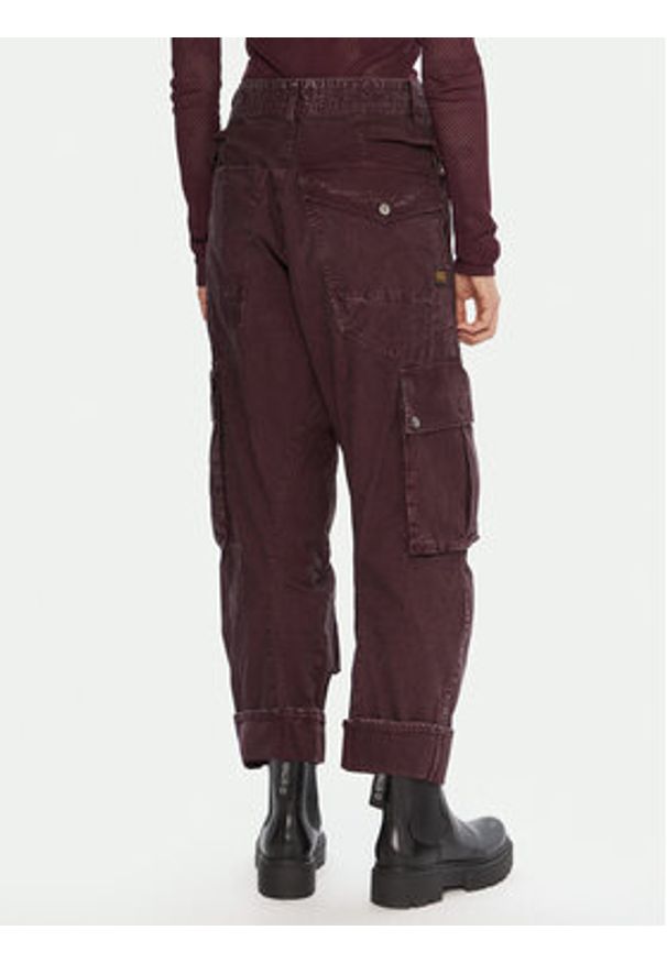 G-Star RAW - G-Star Raw Spodnie materiałowe Cargo 3D D27025-D388 Fioletowy Boyfriend Fit. Kolor: fioletowy. Materiał: bawełna
