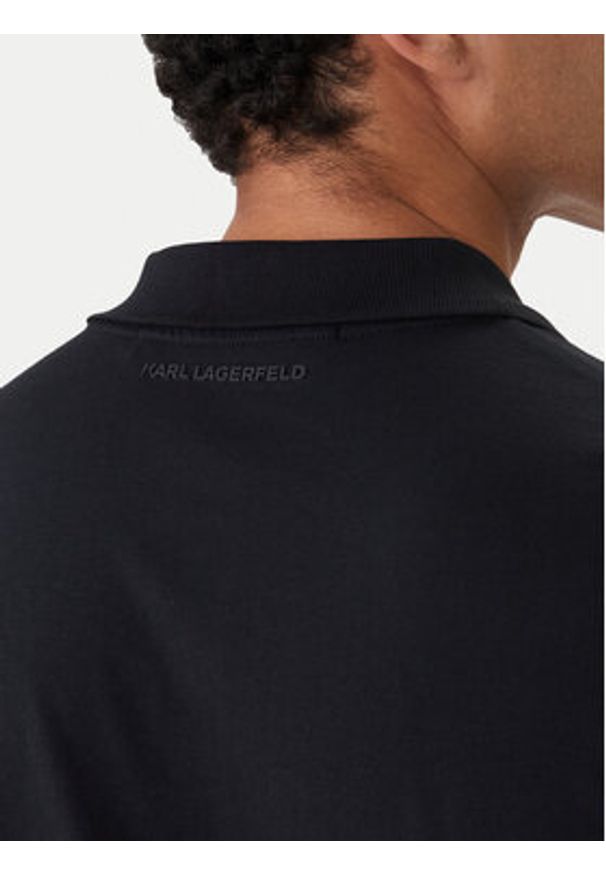 Karl Lagerfeld - KARL LAGERFELD Polo 745710 562224 Granatowy Regular Fit. Typ kołnierza: polo. Kolor: niebieski. Materiał: bawełna