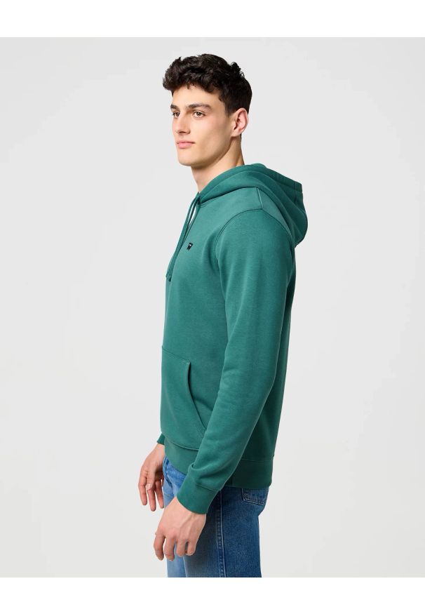 Wrangler - MESKA BLUZA WRANGLER SIGN OFF HOODIE BISTRO GREEN 112371458
