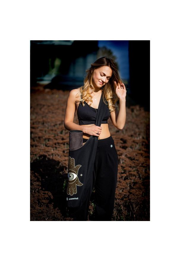 MOONHOLI - Spodnie do jogi Moonholi Moony Comfy Sweatpants z kieszeniami. Kolor: czarny. Sport: joga i pilates