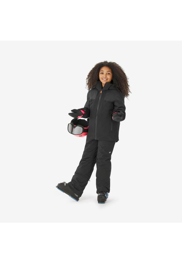 WEDZE - Kurtka narciarska dla dzieci Wedze 900. Kolor: czerwony, czarny, wielokolorowy, pomarańczowy. Materiał: tkanina. Sezon: zima. Sport: narciarstwo