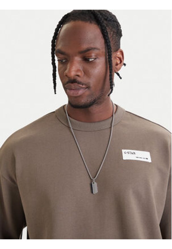 G-Star RAW - G-Star Raw Bluza HB Badge D28660-E209 Zielony Relaxed Fit. Kolor: zielony. Materiał: bawełna