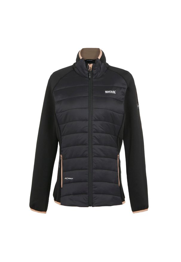 Kurtka hybrydowa wodoodporna damska Regatta Clumber V. Kolor: czarny. Sport: turystyka piesza