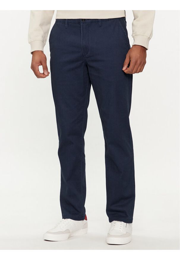 Jack & Jones - Jack&Jones Chinosy Dave 12212930 Granatowy Regular Fit. Kolor: niebieski. Materiał: bawełna