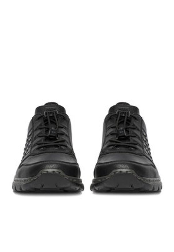 Rieker Półbuty L32F3-00 Czarny. Kolor: czarny. Materiał: syntetyk, skóra