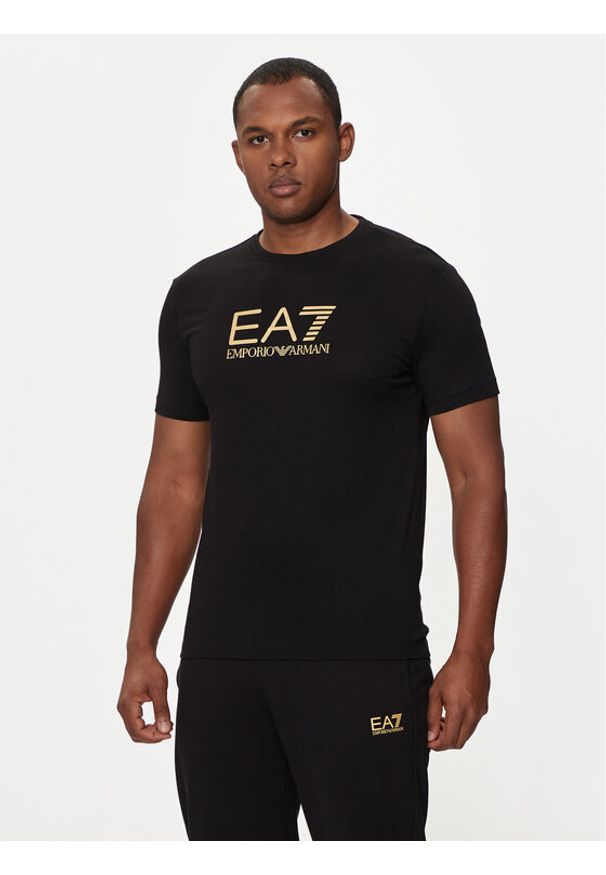 EA7 Emporio Armani T-Shirt 7M000007 AF10170 UC001 Czarny Regular Fit. Kolor: czarny. Materiał: bawełna