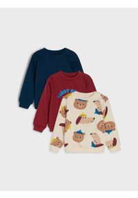 Sinsay - Bluzy 3 pack - kremowy. Kolor: kremowy #1