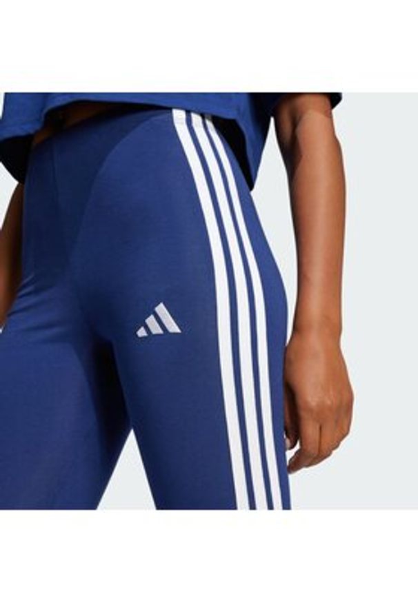 Adidas - adidas Legginsy Essentials 3-Stripes JE0067 Granatowy Slim Fit. Kolor: niebieski. Materiał: bawełna