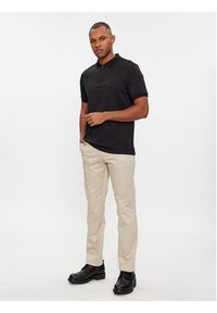 Calvin Klein Polo Smooth Cotton Welt Zip Polo K10K112754 Czarny Regular Fit. Typ kołnierza: polo. Kolor: czarny. Materiał: bawełna #3