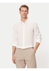 BOSS Koszula Relegant 50567579 Biały Regular Fit. Kolor: biały. Materiał: len #1