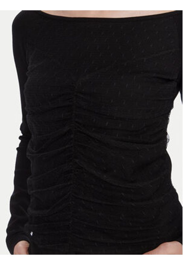 TwinSet - TWINSET Sweter 252TT3260 Czarny Slim Fit. Kolor: czarny. Materiał: syntetyk