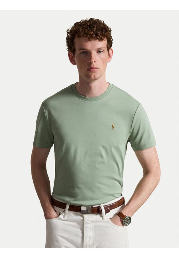 Polo Ralph Lauren T-Shirt 710740727505 Zielony jasny Regular Fit. Typ kołnierza: polo. Kolor: zielony. Materiał: bawełna