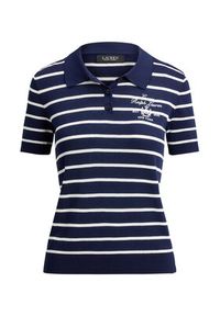 Lauren Ralph Lauren - LAUREN RALPH LAUREN Polo 200P03506002 Granatowy Slim Fit. Typ kołnierza: polo. Kolor: niebieski. Materiał: wiskoza #2