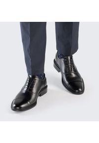 Wittchen - Męskie oksfordy skórzane. Kolor: czarny. Materiał: skóra. Obcas: na obcasie. Styl: klasyczny, elegancki. Wysokość obcasa: średni #4