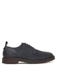 TOMMY HILFIGER - Tommy Hilfiger Półbuty Cleated Derby FM0FM05770 Granatowy. Kolor: niebieski. Materiał: zamsz, skóra