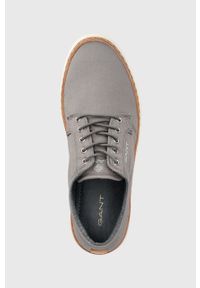 GANT - Gant tenisówki Prepville męskie kolor szary. Nosek buta: okrągły. Zapięcie: sznurówki. Kolor: szary. Materiał: guma