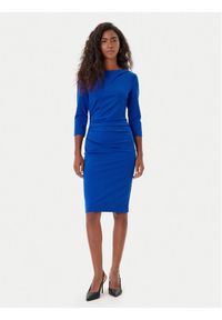 Rinascimento Sukienka koktajlowa CFC0126154003 Niebieski Slim Fit. Kolor: niebieski. Materiał: syntetyk. Styl: wizytowy