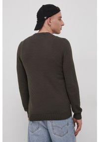 Premium by Jack&Jones Sweter bawełniany męski kolor zielony. Okazja: na co dzień. Kolor: zielony. Materiał: bawełna. Długość rękawa: długi rękaw. Długość: długie. Styl: casual #5