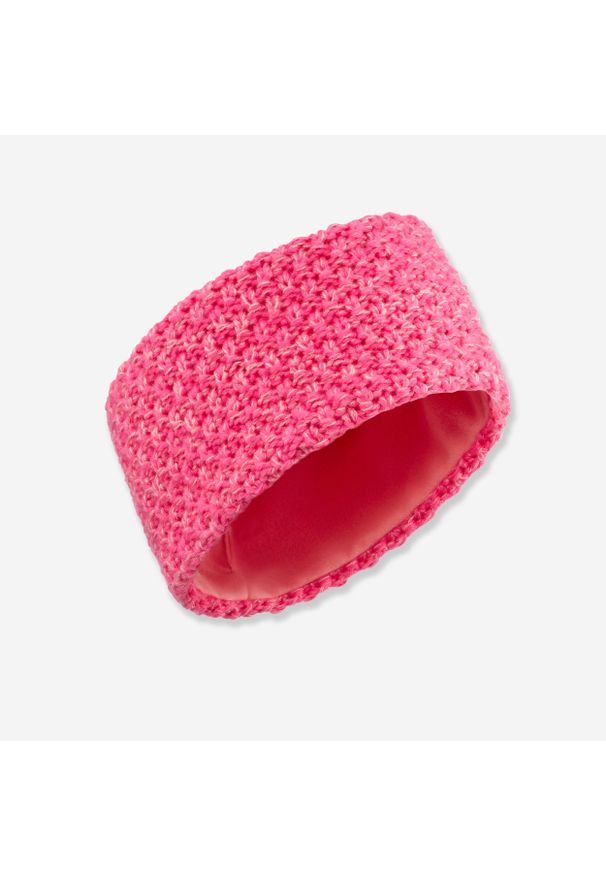 WEDZE - Opaska narciarska dla dzieci Wedze Timeless. Kolor: różowy. Materiał: akryl, materiał, poliester, elastan. Sezon: zima. Styl: sportowy