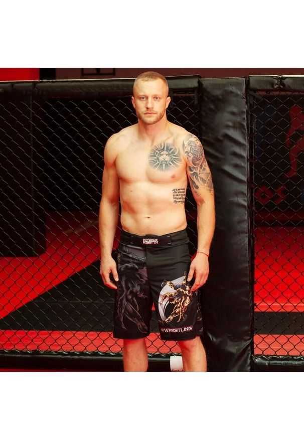 Spodenki do Grapplingu MMA BJJ K1 męskie EXTREME HOBBY WRESTLING. Kolor: czarny. Materiał: poliester