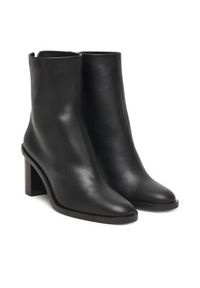 Max Mara Botki Midiboot80 25247960726 Czarny. Kolor: czarny. Materiał: skóra