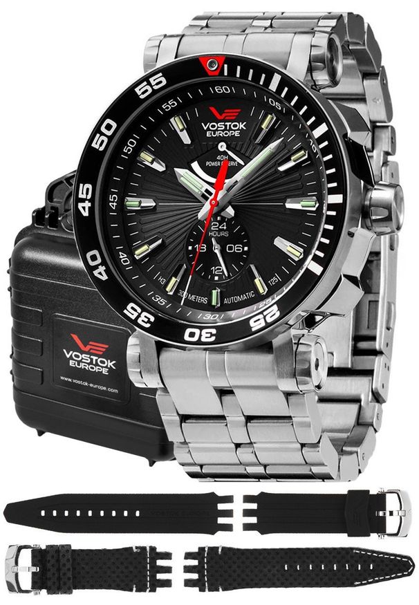 Zegarek męski Vostok Europe YN84-575A538B srebrny. Kolor: srebrny