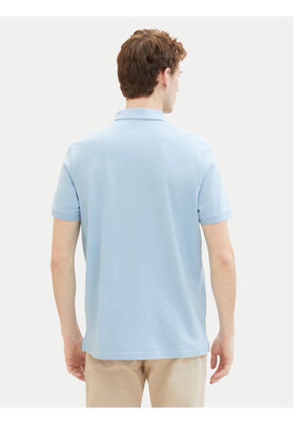 Tom Tailor Polo 1031006 Błękitny Regular Fit. Typ kołnierza: polo. Kolor: niebieski. Materiał: bawełna