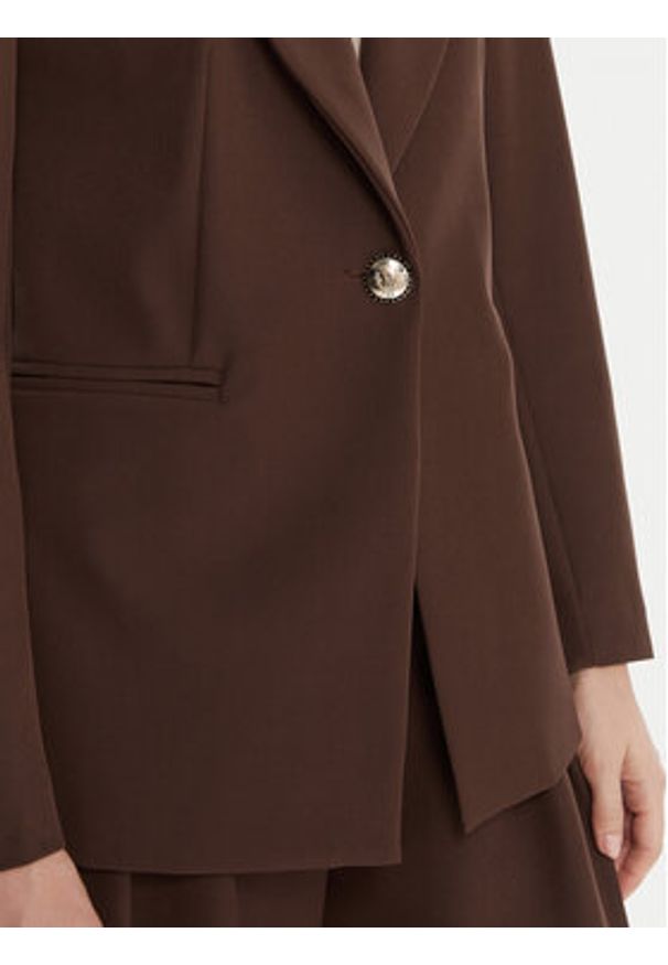 Maryley Marynarka 25IB187/M06/43CO Brązowy Regular Fit. Kolor: brązowy. Materiał: syntetyk