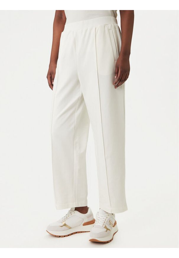 Liu Jo Sport Spodnie materiałowe TA6211 FS090 Écru Regular Fit. Materiał: bawełna. Styl: sportowy