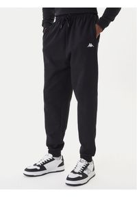 Kappa Spodnie dresowe 351Y41W 005 Czarny Regular Fit. Kolor: czarny. Materiał: bawełna