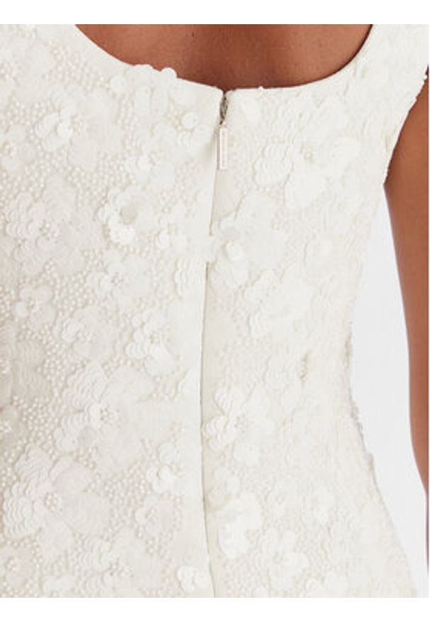 MICHAEL Michael Kors Sukienka koktajlowa MS582XYHHS Biały Slim Fit. Kolor: biały. Materiał: syntetyk. Styl: wizytowy