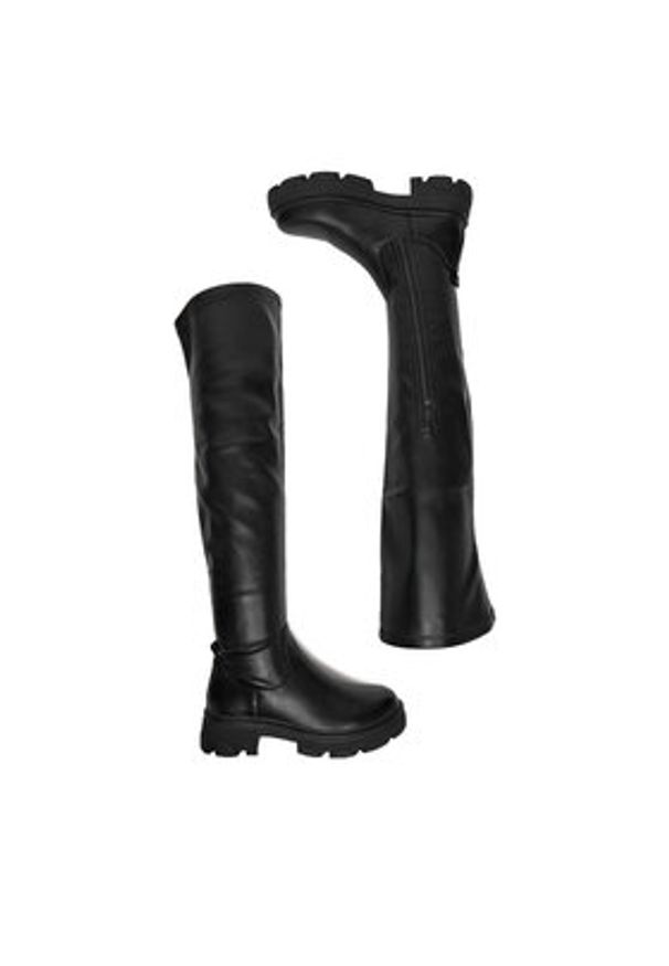 DeeZee Muszkieterki 9382 Czarny. Kolor: czarny. Materiał: materiał, skóra