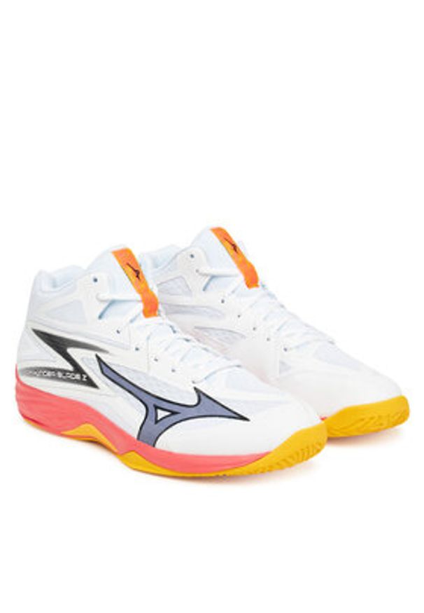 Mizuno Buty halowe Thunder Blade Z Mid V1GA2375 Pomarańczowy. Kolor: pomarańczowy. Materiał: skóra