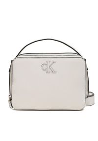 Calvin Klein Jeans Torebka Minimal Monogram Camera 18 K60K610683 Biały. Kolor: biały. Materiał: skórzane #1